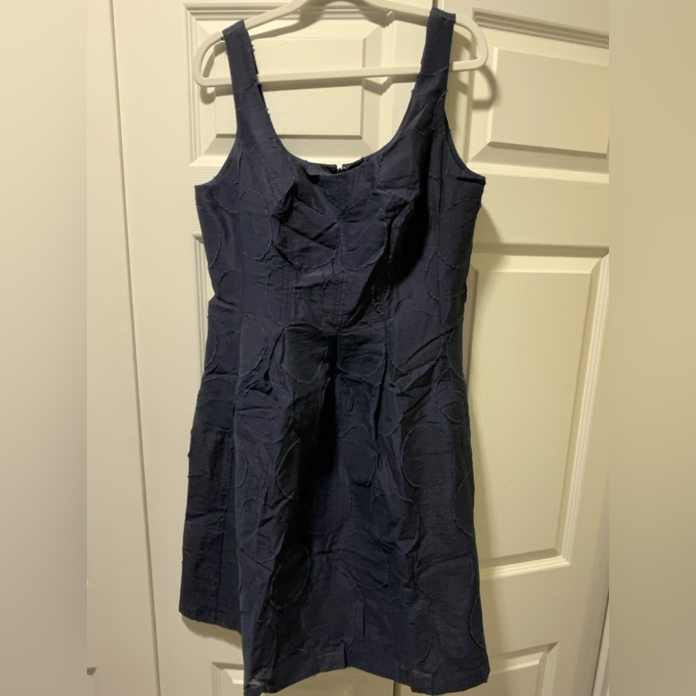 Nine West Dark Blue Textured Dress